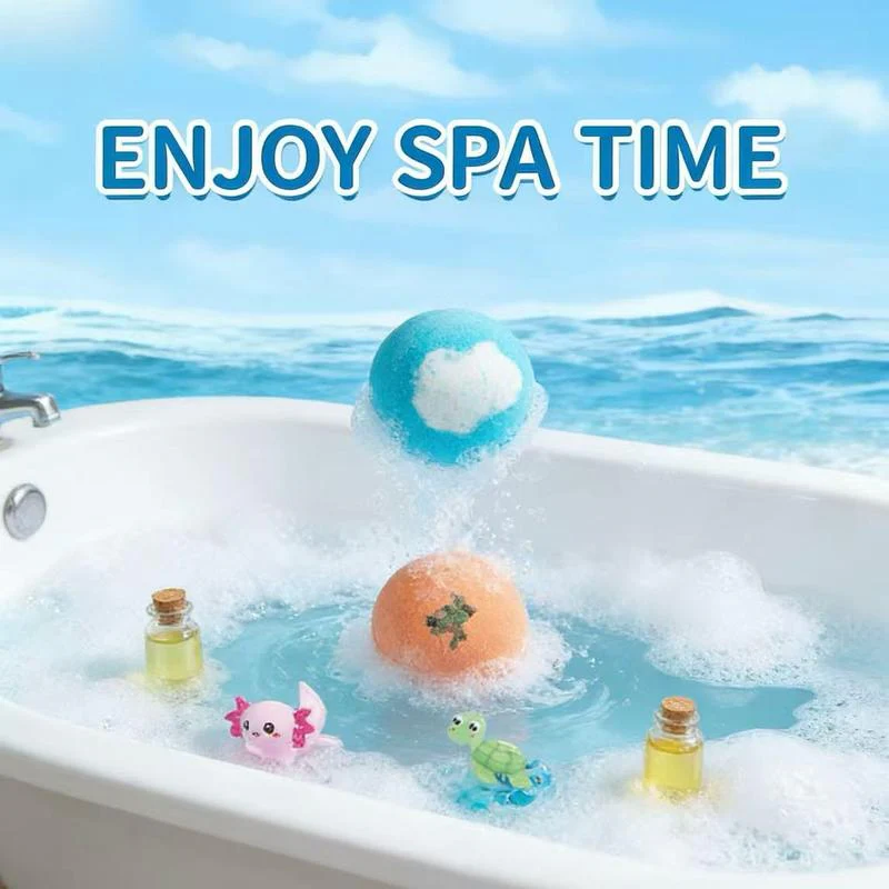🔥🛁 Natural Bath Bombs for Kids with Mega Bubbles & Surprise Inside 🥚✨12 pcs[1 Box] - Image 4