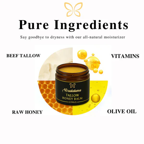 Organic Grass-Fed Beef Tallow Balm With Raw Honey - Image 5