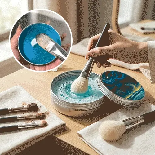 Silicone Makeup Brush Cleaning Pad with Soap