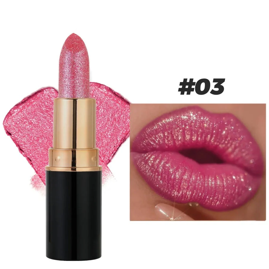 Diamond Lip Gloss Glitter Lipstick Waterproof - Image 6