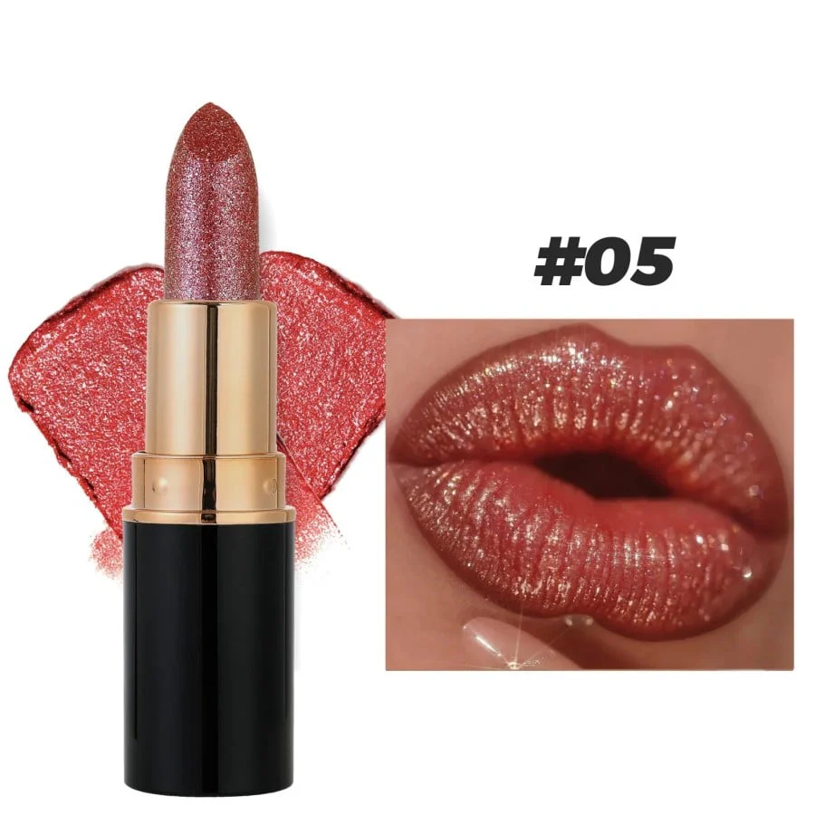 Diamond Lip Gloss Glitter Lipstick Waterproof - Image 7