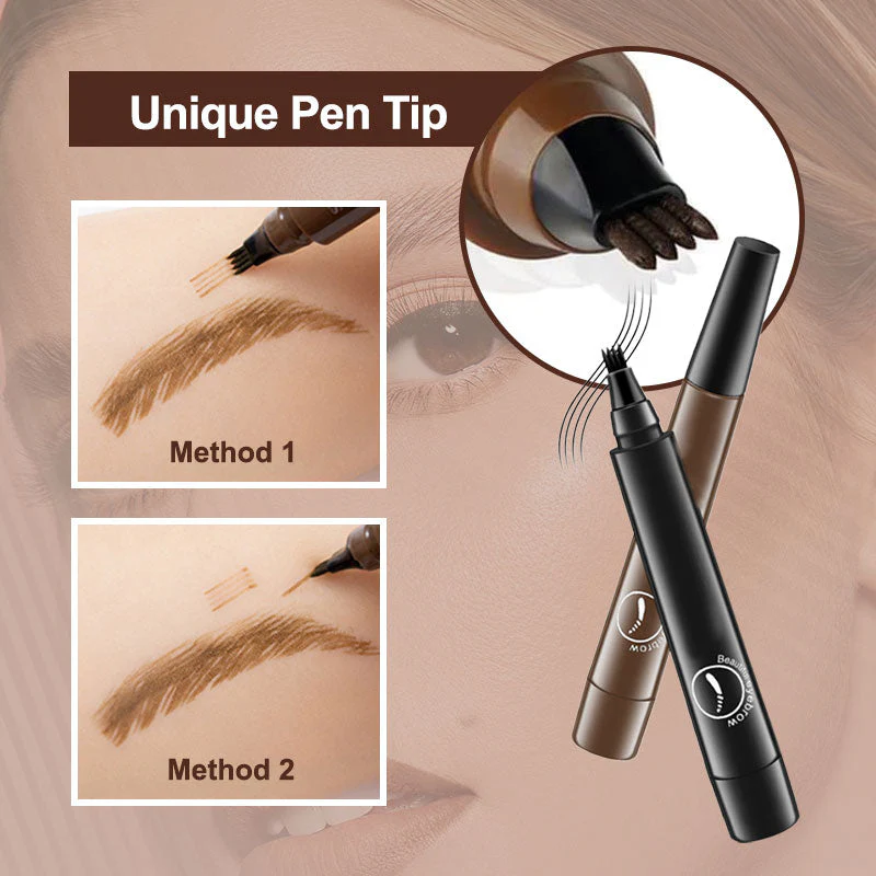 Waterproof Four-tip Beard and Eyebrow Pen - Image 2
