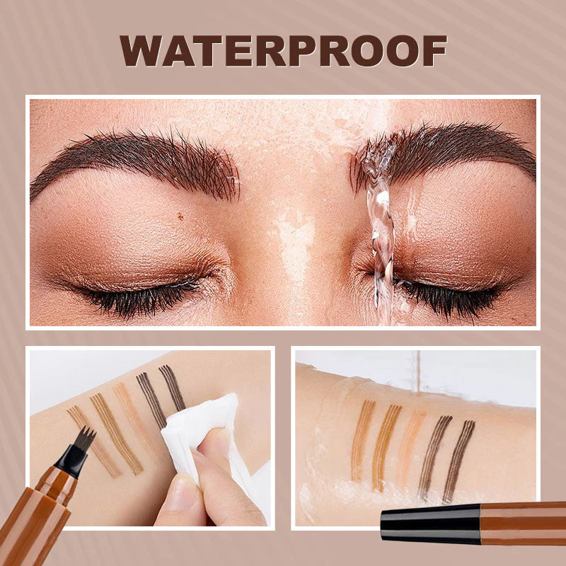 Waterproof Four-tip Beard and Eyebrow Pen - Image 7