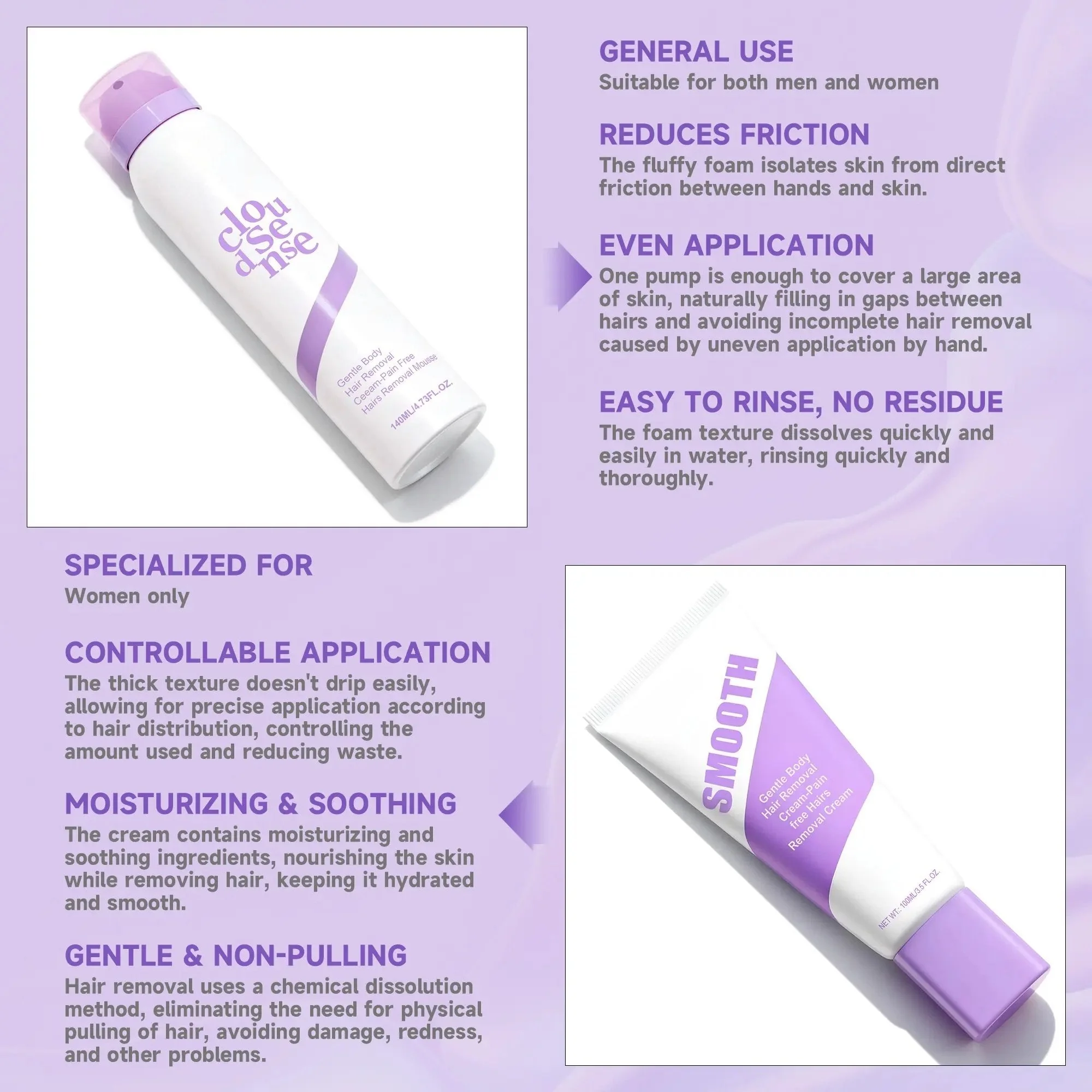 Gentle & Painless Hair Removal Cream Duo for Sensitive Skin - Image 5