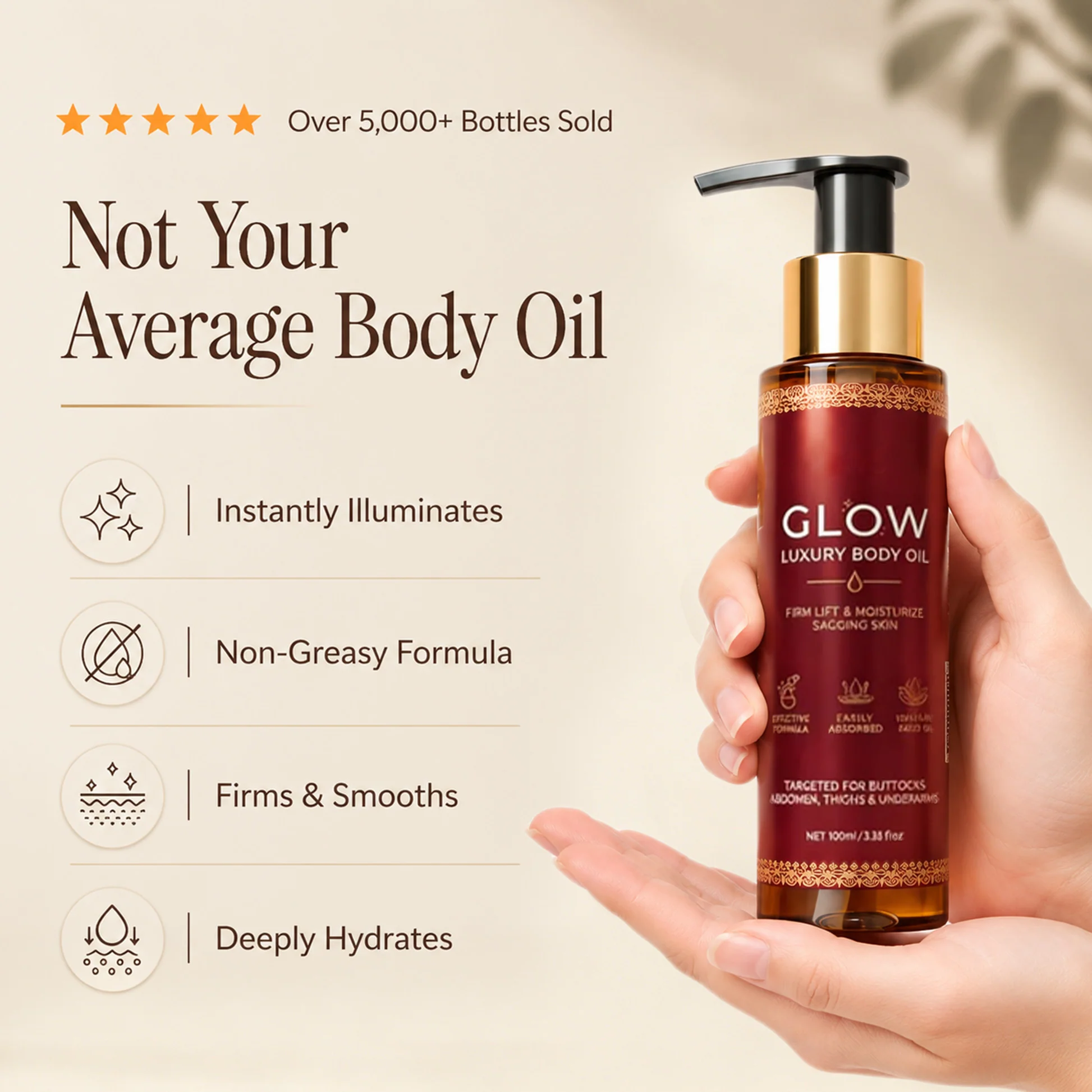 Viralaluna Glow Body Oil 100ml - Image 3