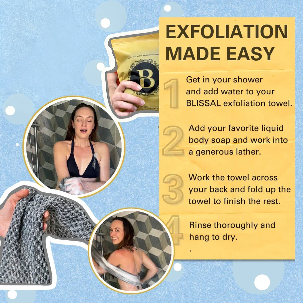 Viralaluna Exfoliating Antibacterial Shower Towel - Image 3